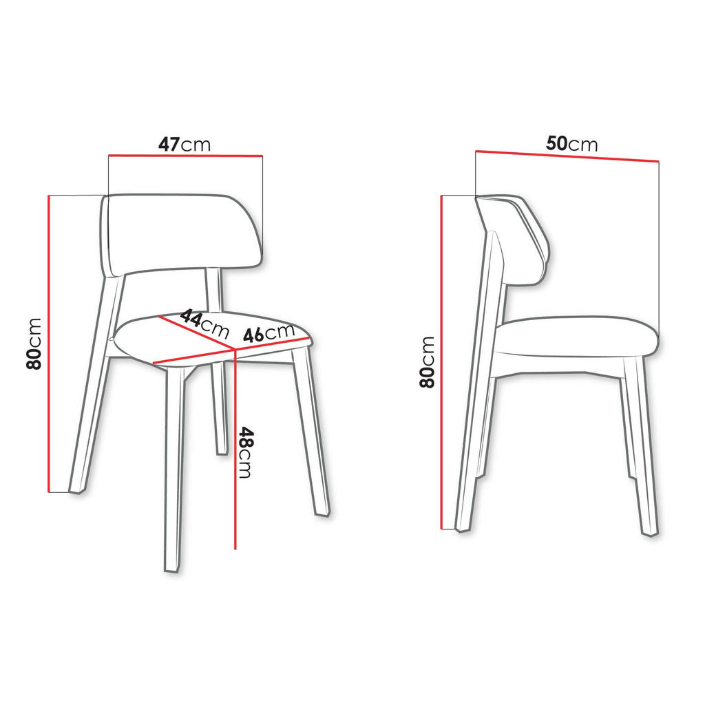 Thumbnail - Mirjan24 Polsterstuhl, Dunkelgrau, Nussbaum, Textil, 1-Sitzer, 47x80x50 cm, Esszimmer, Stühle, Esszimmerstühle, Vierfußs...