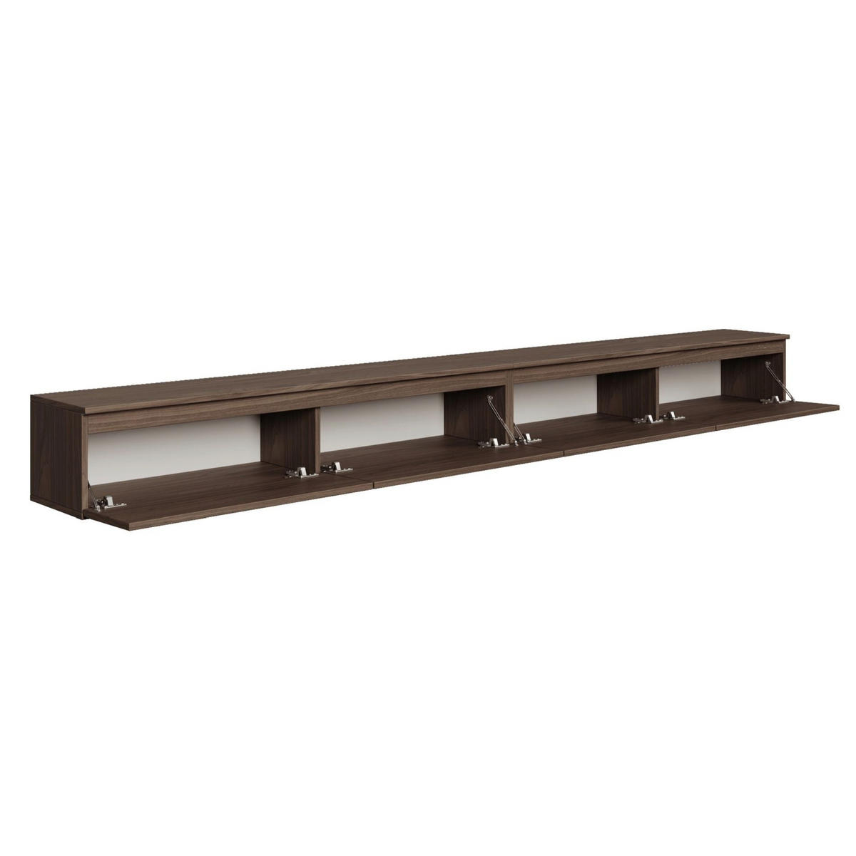 TV-LOWBOARD Bemmi hängend Holzoptik Walnuss 300/30/30 cm - Dunkelbraun, Holzwerkstoff (300/28.4/31.8cm) - Selsey