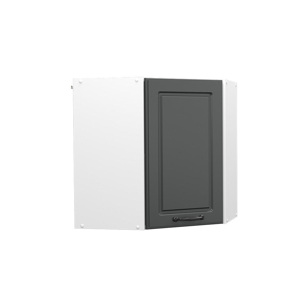 ECKHÄNGESCHRANK R-Line Anthrazit Landhaus 57 cm - Anthrazit/Weiß, Holzwerkstoff (57/60/34.1cm) - Vicco