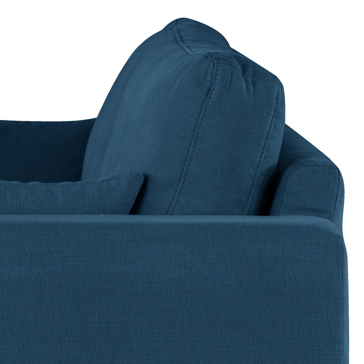 2-SITZER SOFA - Blau/Eichefarben, Naturmaterialien/Eichenholz (197/81/88cm) - home24