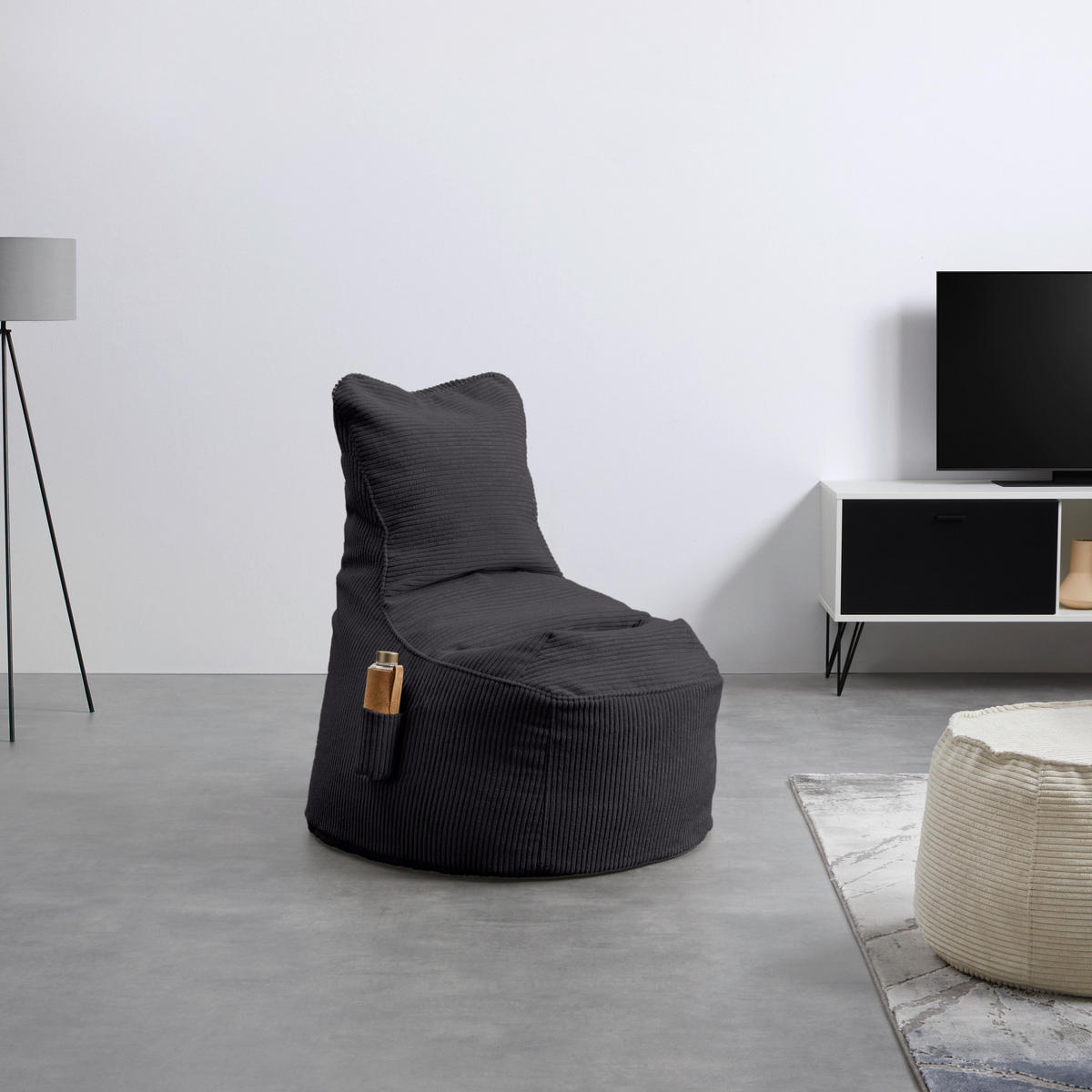 SITZSACK Cortona Cord Anthrazit - Anthrazit, Textil (85/100/85cm) - Mömax