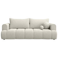 3-SITZER-SOFA Dandelino Graubeige mit Schlaffunktion - Greige/Schwarz, Kunststoff/Textil (250/90/112cm) - Selsey