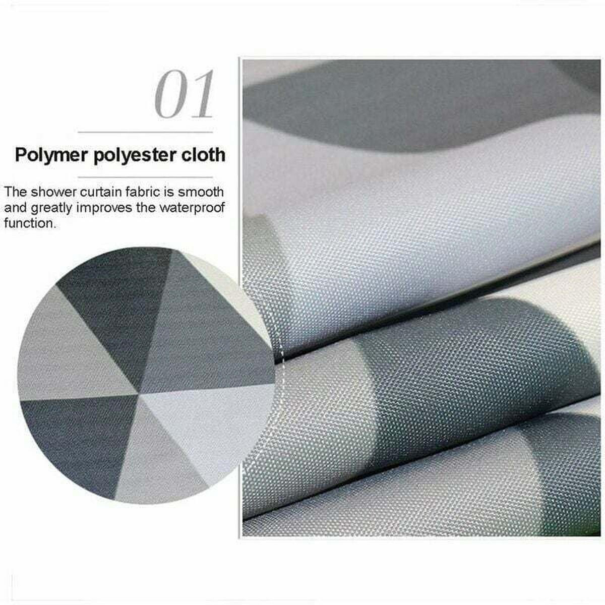 DUSCHVORHANG Polyester wasserdicht antibakteriell schimmelresistent waschbar - Grau, Textil (200/240cm) - MCBOSON