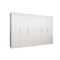 DREHTÜRENSCHRANK 202/300/52 6-türig - Kaschmir/Weiß, Holz (300/202/52cm) - MÖBEL KRYSPOL