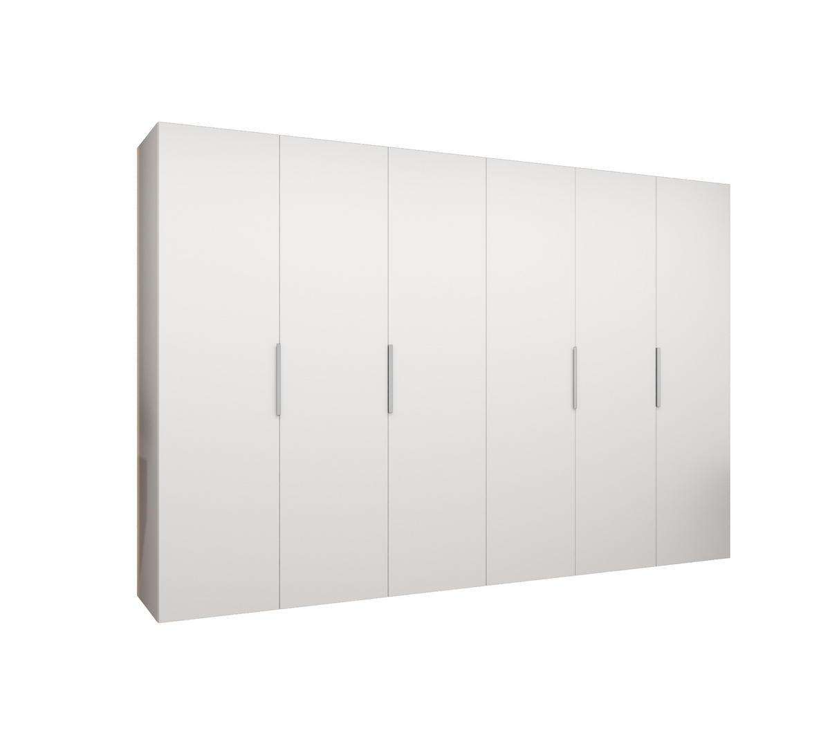 DREHTÜRENSCHRANK 202/300/52 6-türig - Kaschmir/Weiß, Holz (300/202/52cm) - MÖBEL KRYSPOL