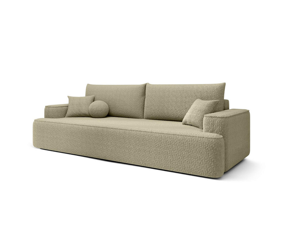 SOFA mit Schlaffunktion FIGO Quelle 06 - Beige, Textil (250/75/150cm) - Bedante