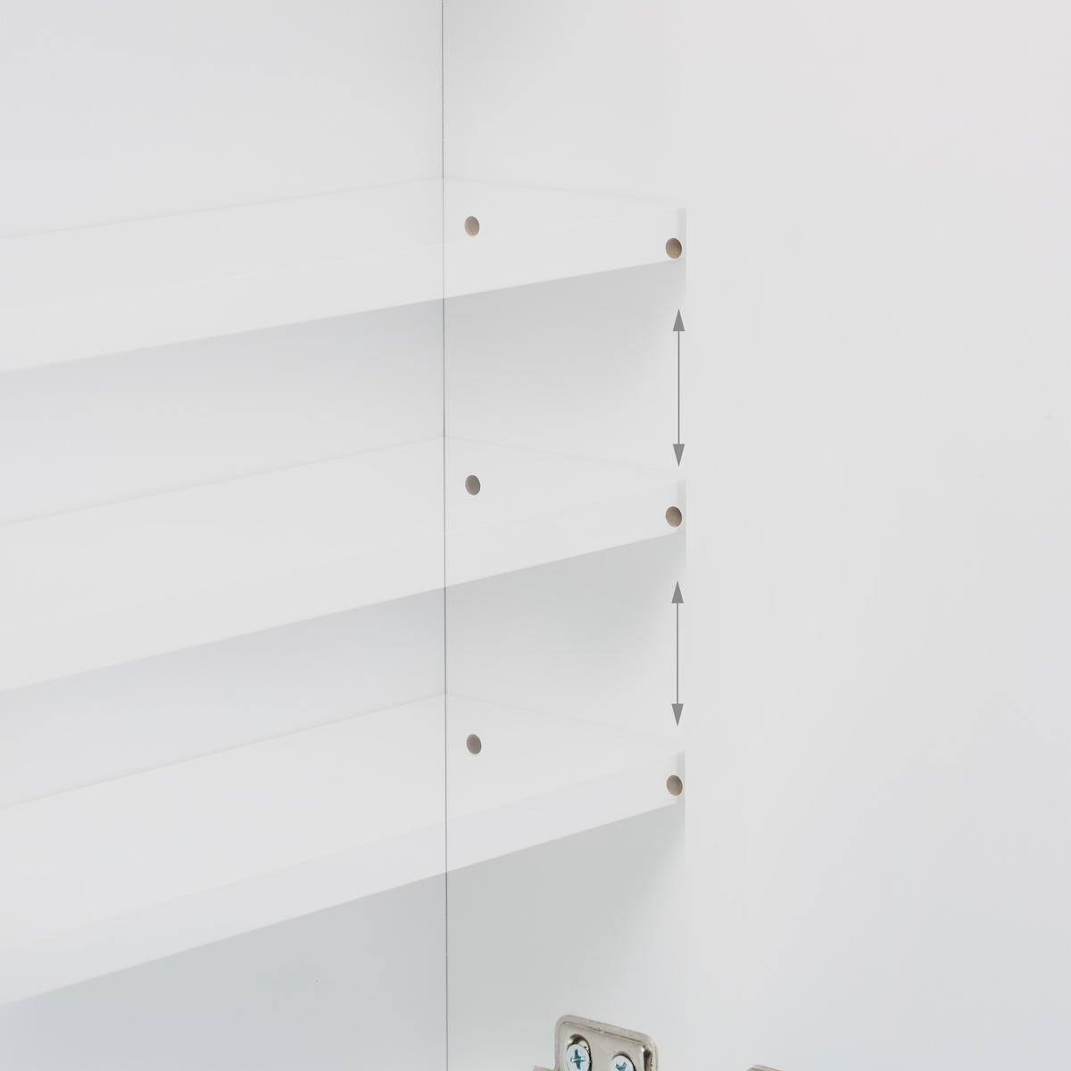 SPIEGELSCHRANK - Weiß, Holzwerkstoff/Metall (40/60.5/12cm) - Relaxdays