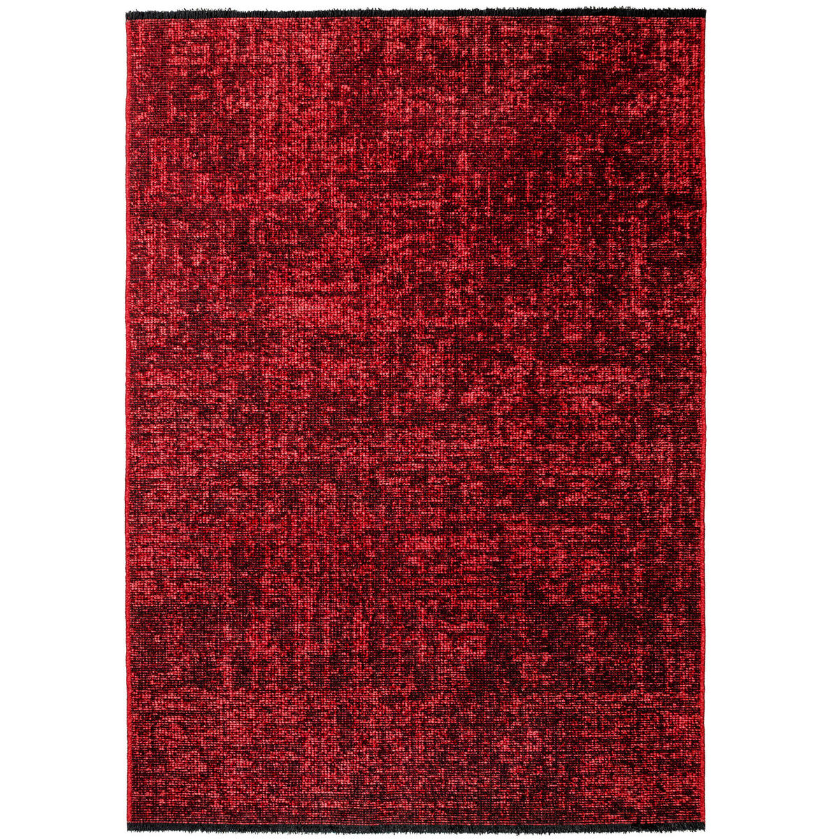 TEPPICH Kurzflor Unicolor Chenille Baumwolle Innen Rot Rechteckig 120x170 - Rot, Textil (120/170cm) - KADIMA DESIGN