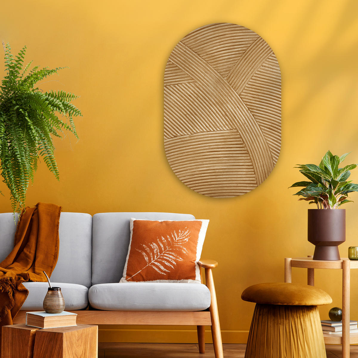 WANDBILD Struktur - Natur - Kunst - Rattan 60x90 cm - Naturfarben, Kunststoff (60/90cm) - MuchoWow