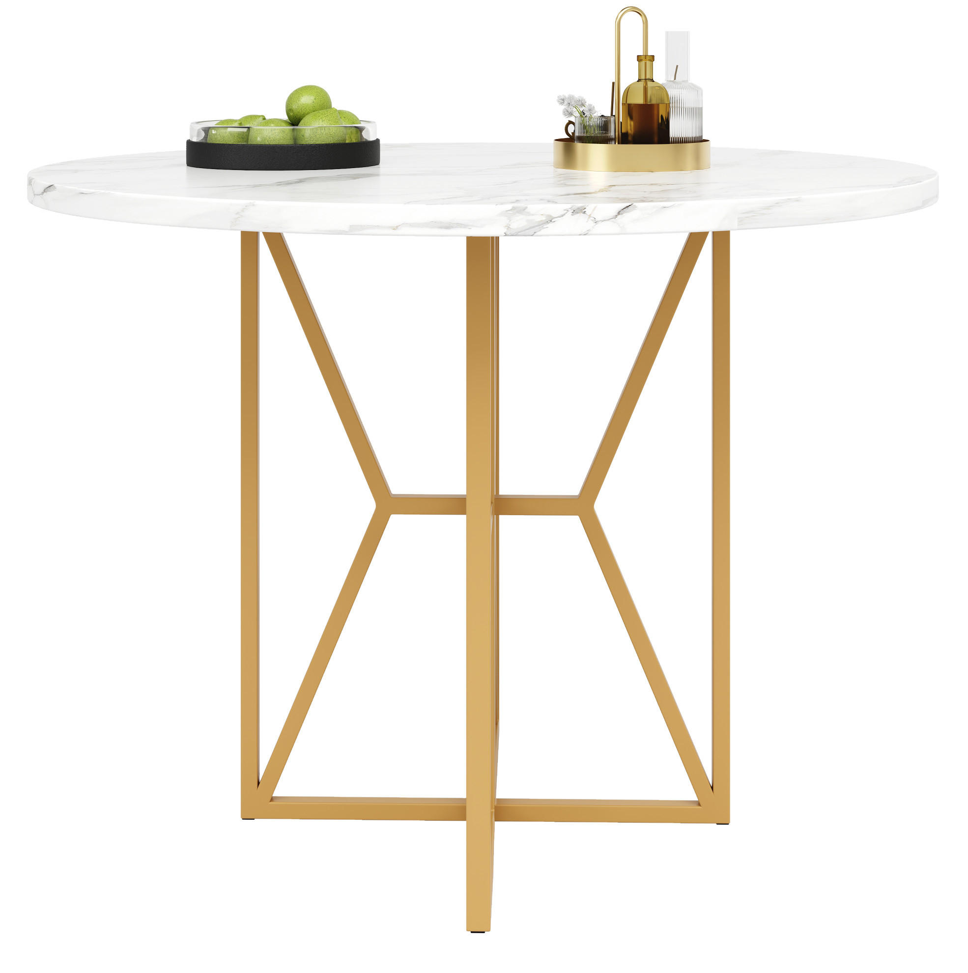 Okmyhome Esstisch Weiß 80x76x80 cm