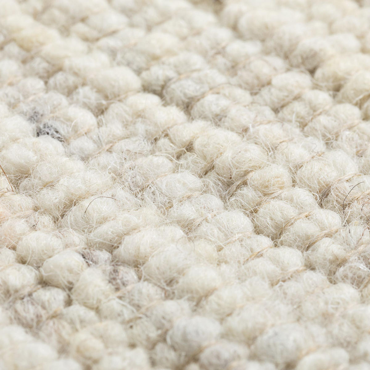 HANDWEBTEPPICH 200/200 cm Landshut exklusiv - Creme, Naturmaterialien (200/240cm) - Steffensmeier