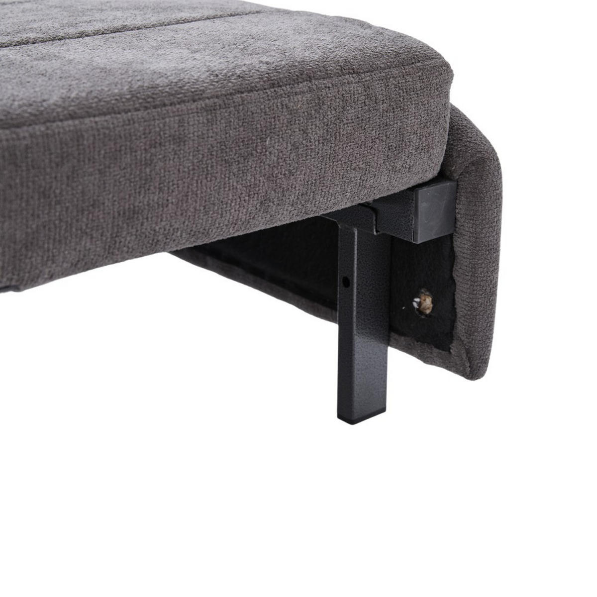 SCHLAFSOFA Zweisitzer mit Schlaffunktion,ausziehbar,Chenille,Grau - Grau, Textil (73/83/139cm) - LVHOM