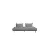 SCHLAFSOFA CANE Grau Webstoff - Schwarz/Grau, Textil/Metall (210/80/100cm) - KAWOLA