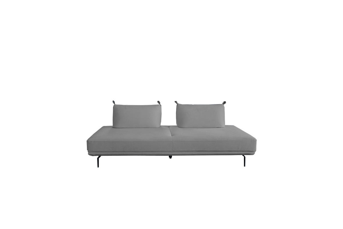 SCHLAFSOFA CANE Grau Webstoff - Schwarz/Grau, Textil/Metall (210/80/100cm) - KAWOLA