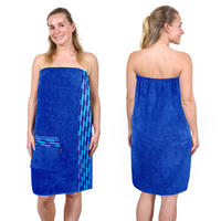 SAUNAKILT Dame Lugano Königsblau - Dunkelblau, Textil (150/75cm) - Lashuma