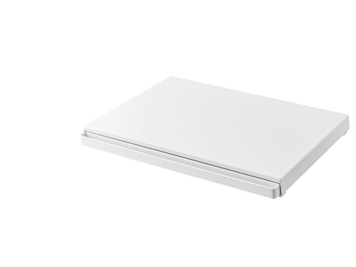 ARBEITSPLATTEN-AUSZIEHTABLETT Tower weiß 45/4/37 cm - Weiß, Metall (45/4/37cm) - Yamazaki