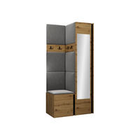 GARDEROBEN-SET Orion XXV - Eiche Artisan/Grau, Holzwerkstoff/Kunststoff (82/186/46cm) - MIRJAN24