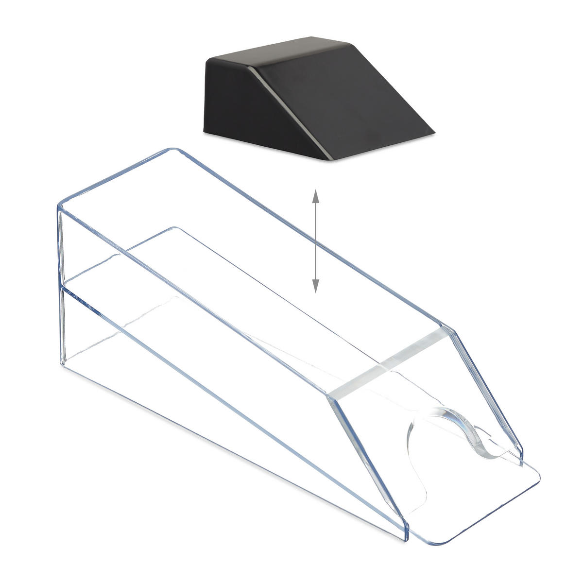 KARTENSCHLITTEN - Transparent, Kunststoff/Metall (10/29cm) - Relaxdays