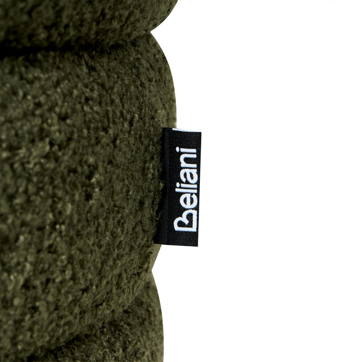 POUF Bouclé Grün Chilly - Goldfarben, Metall (42/41/42cm) - Beliani