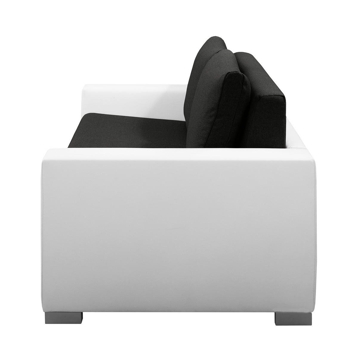 SCHLAFSOFA - Silberfarben/Weiß, Kunststoff/Textil (173/90/90cm) - home24