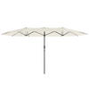 DOPPELSONNENSCHIRM 436 x 260 cm - Beige, Metall (260/436cm) - Outsunny