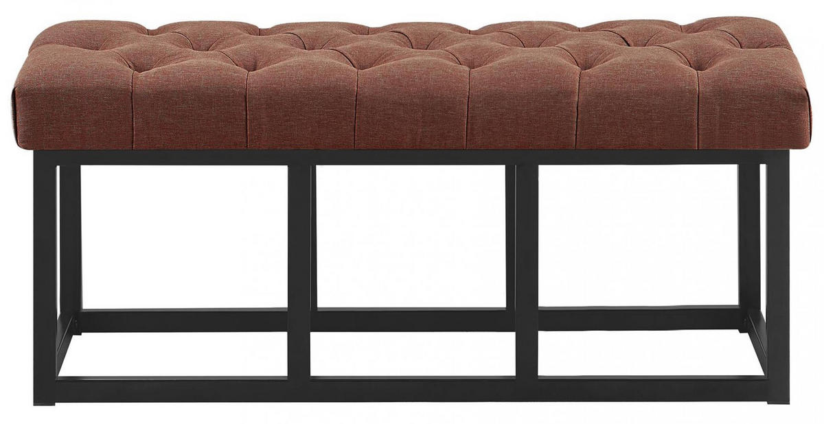 SITZBANK 100/38 cm Stoff Braun - Schwarz/Braun, Textil/Metall (100/46/38cm) - CLP