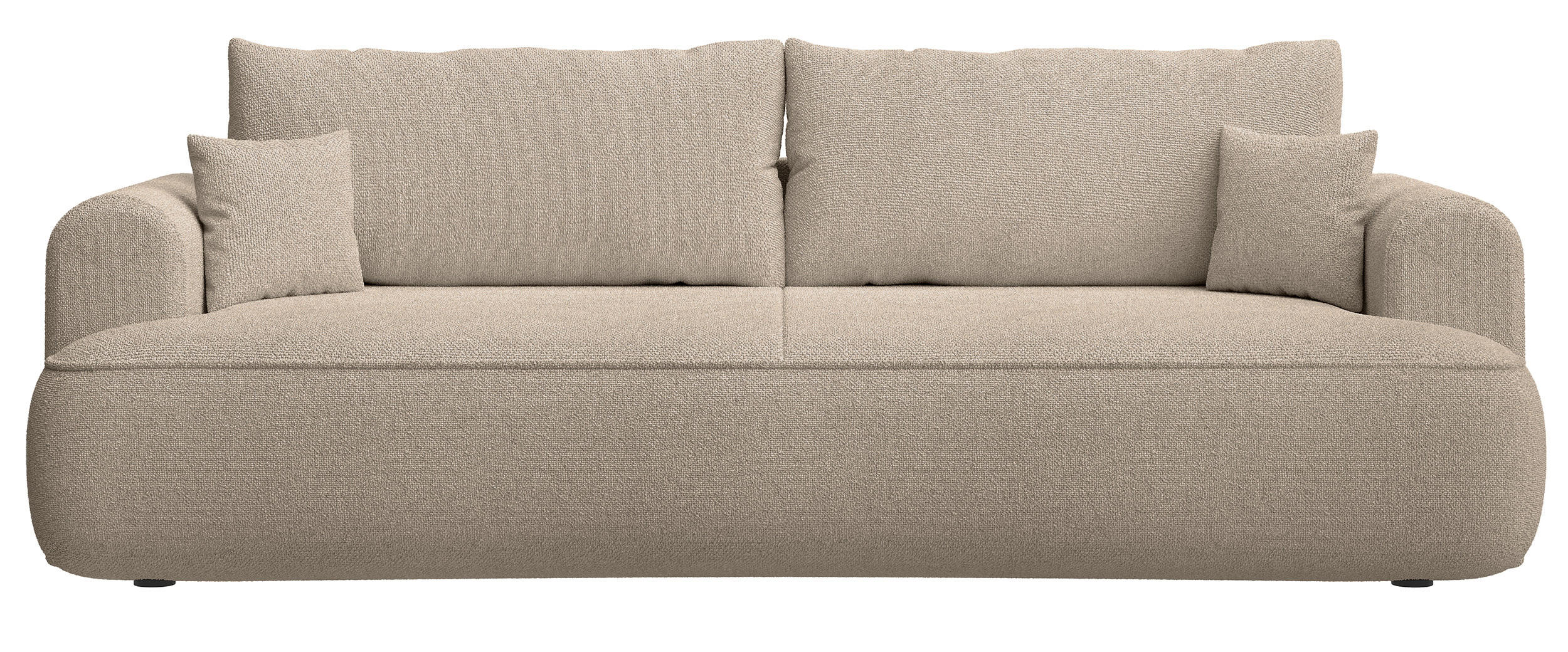 SCHLAFSOFA Ovo Beige 250 cm - Beige/Schwarz, Kunststoff/Textil (250/92/110cm) - Selsey