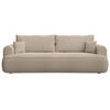 SCHLAFSOFA Ovo Beige 250 cm - Beige/Schwarz, Kunststoff/Textil (250/92/110cm) - Selsey