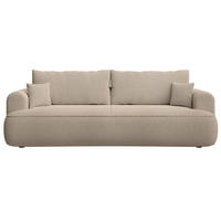 SCHLAFSOFA Ovo Beige 250 cm - Beige/Schwarz, Kunststoff/Textil (250/92/110cm) - Selsey