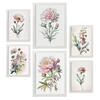 POSTER Set Mit 6 Hellrosa Blumen Vollfarbige Natur Und Botanikdrucke Mit Blumenmotiven Auf Reinweißen Hintergründen A3 & A4 Weißer Rahmen - Weiß, Papier (29/3cm) - Nacnic