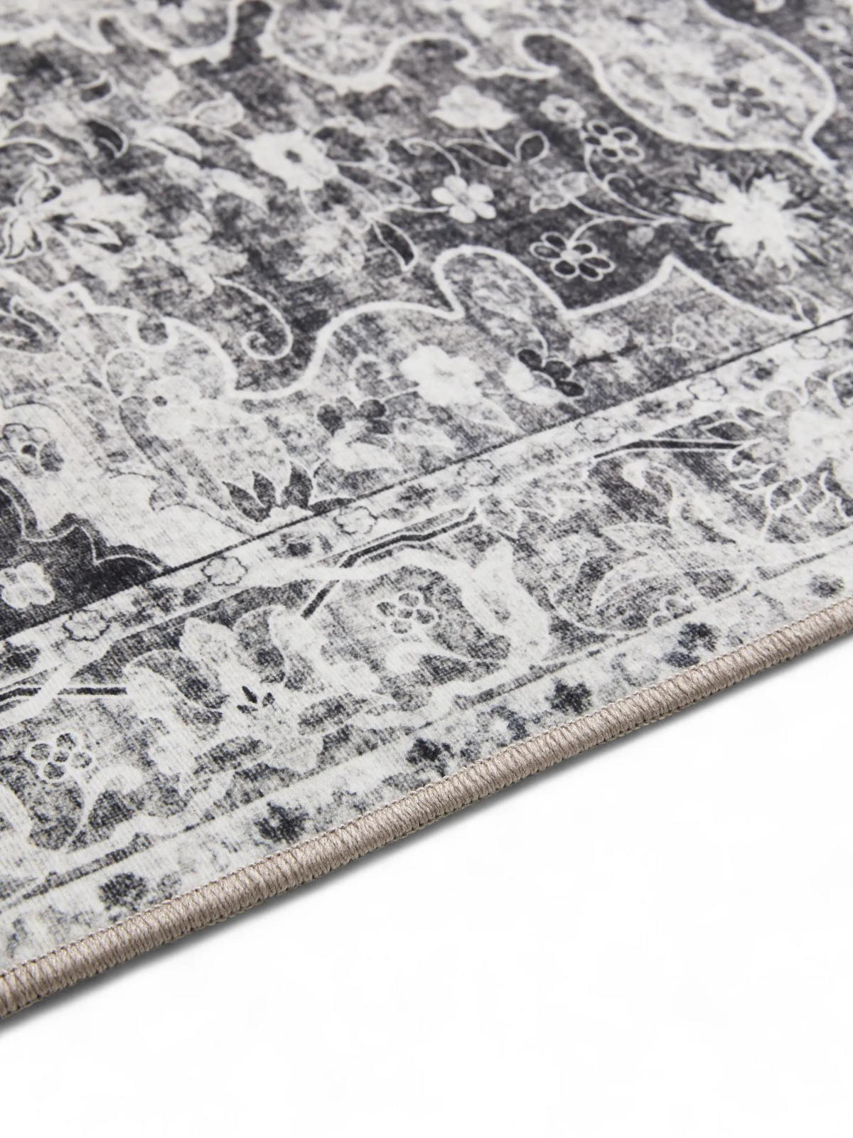 VINTAGE-TEPPICH George waschbar 160x230 cm - Anthrazit, Kunststoff (160/230cm) - benuta