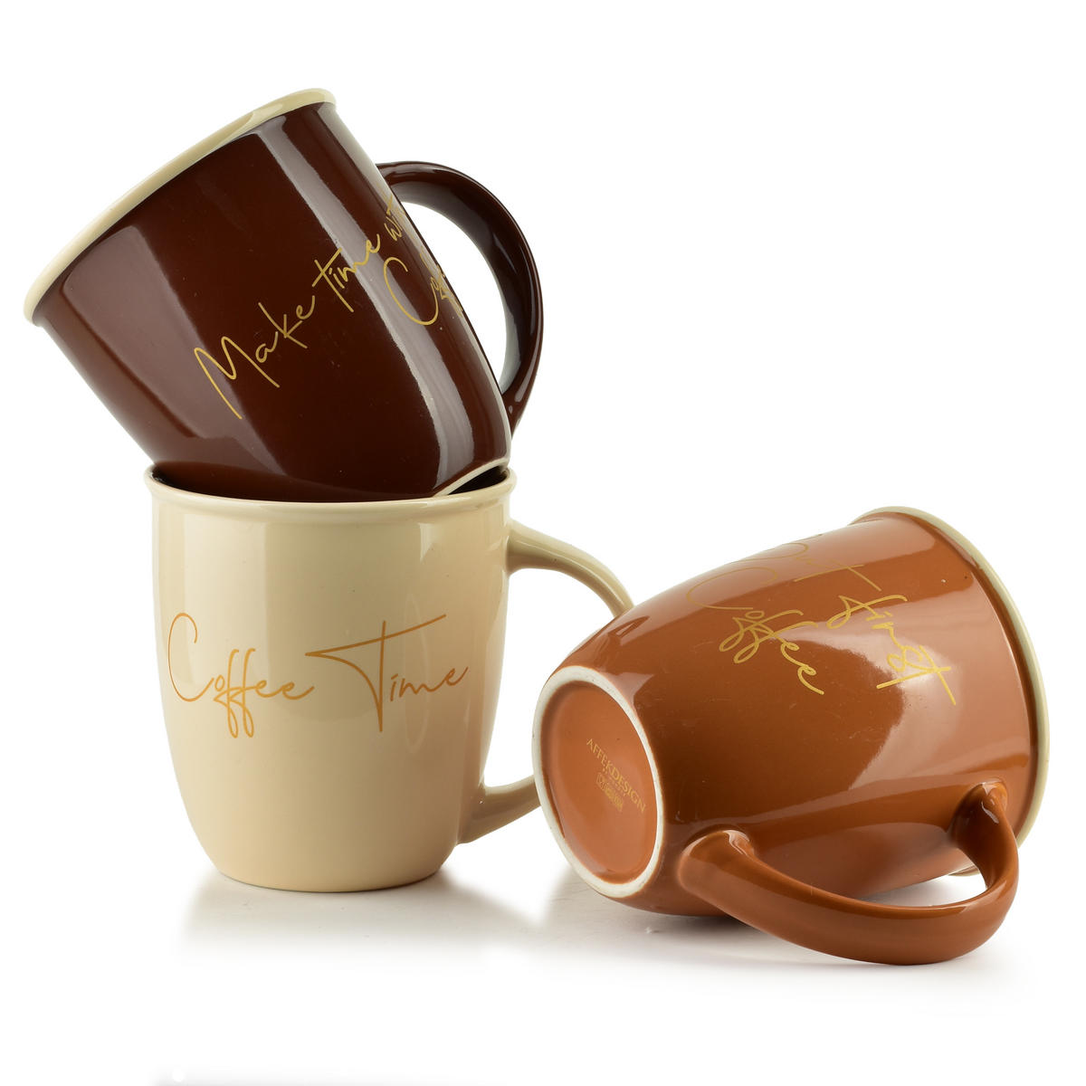 BECHER Hendia Braun 9/13/10 cm Porzellan - Braun, Keramik (0.33L) - Mondex