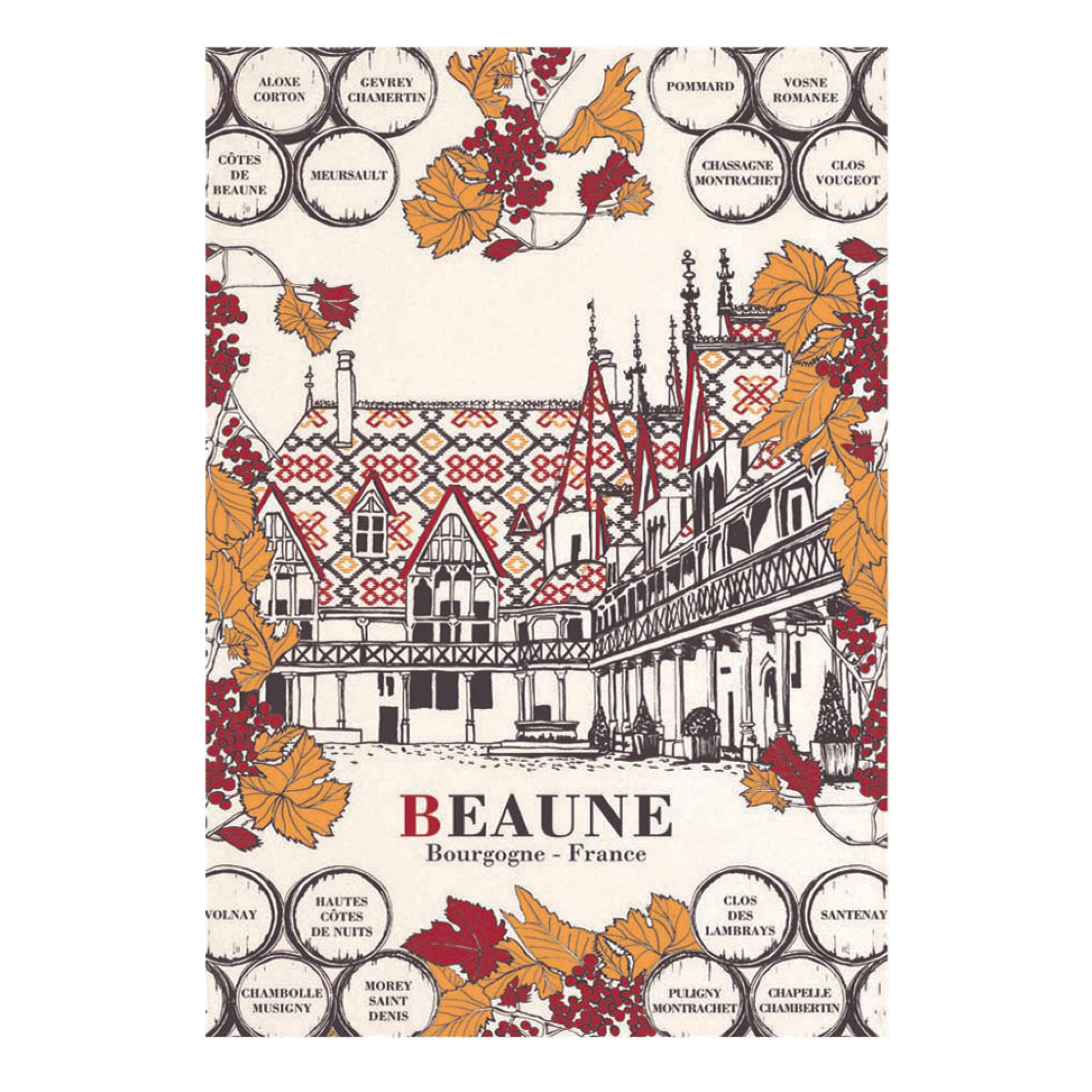 GESCHIRRTUCH Bourgogne Beaume ekrü 72 x 48 cm - Weiß, Textil (48/72cm) - Winkler