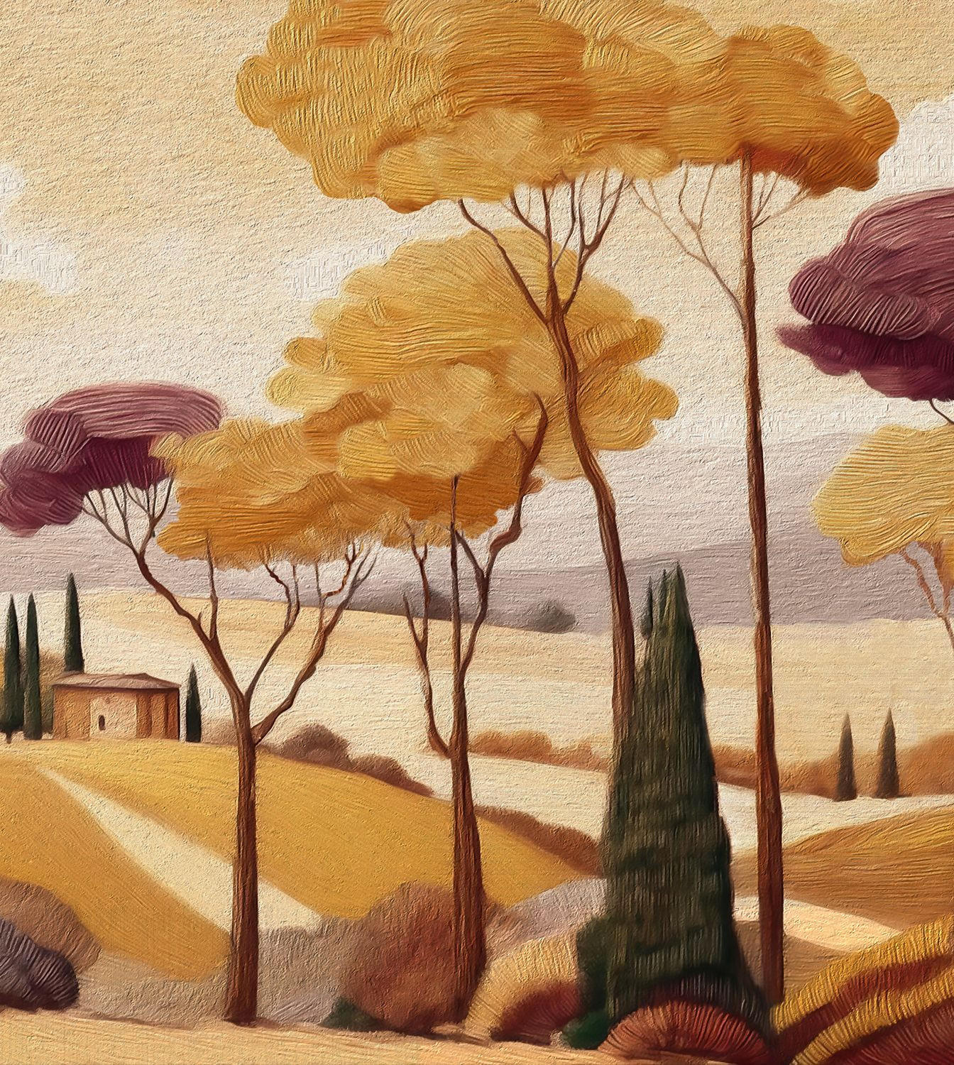 FOTOTAPETE italienische Landschaft 250 x 279 cm - Multicolor, Papier (250/279cm) - ESTAhome