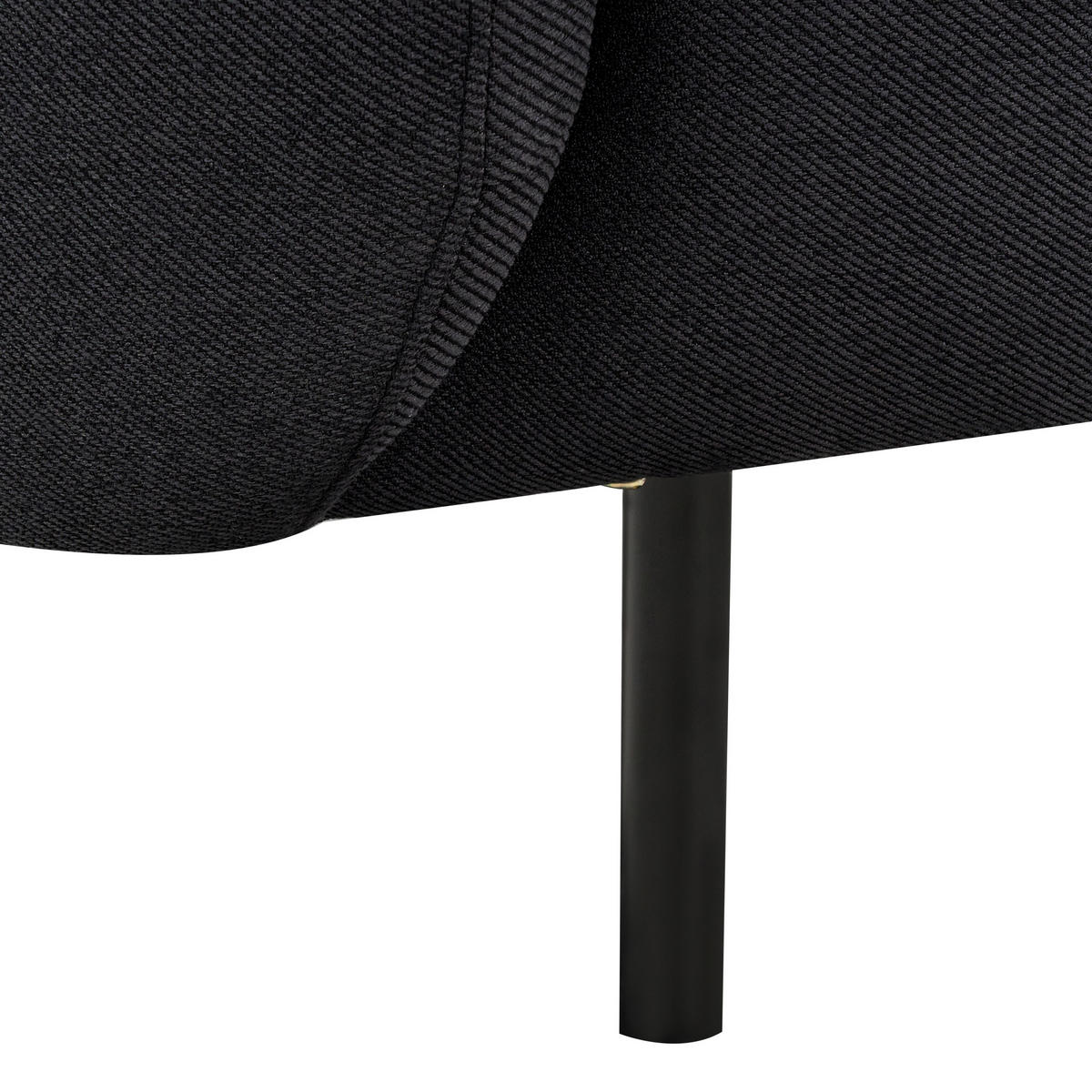 3-SITZER-SOFA Stoff schwarz Loen - Schwarz, Textil (200/79/70cm) - Beliani