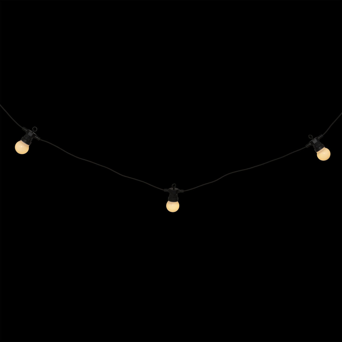 LED-LICHTERKETTE Solar Soa 10 Glühbirnen 8 m - Schwarz, Metall (800cm) - Atmosphera Createur d´interieur