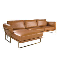 ECKSOFA Linkes Chaiselongue-Sofa in Leder camel 302/166/84 cm - Braun, Leder (302/166cm) - ANGEL CERDA