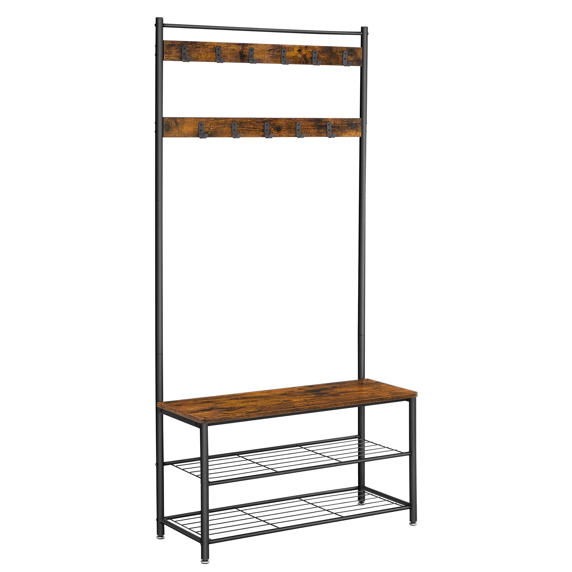 GARDEROBENSTÄNDER Daisy - Braun, Holzwerkstoff (32/175/85cm) - VASAGLE