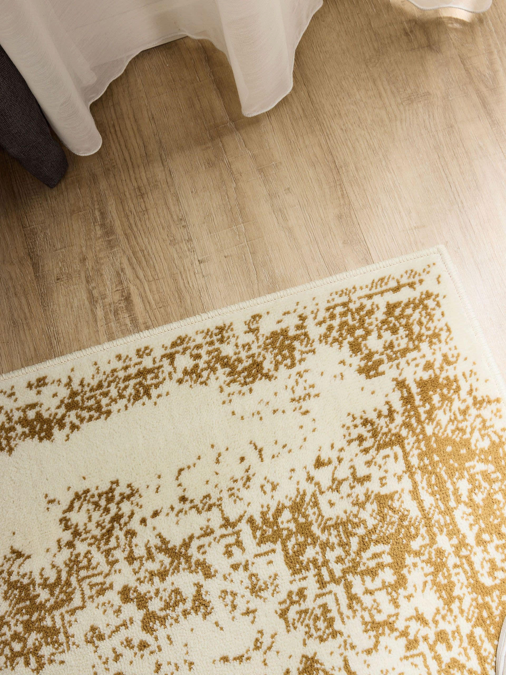 VINTAGE-LÄUFER Suki 80/240 cm - Gelb/Creme, Kunststoff (80/240cm) - benuta