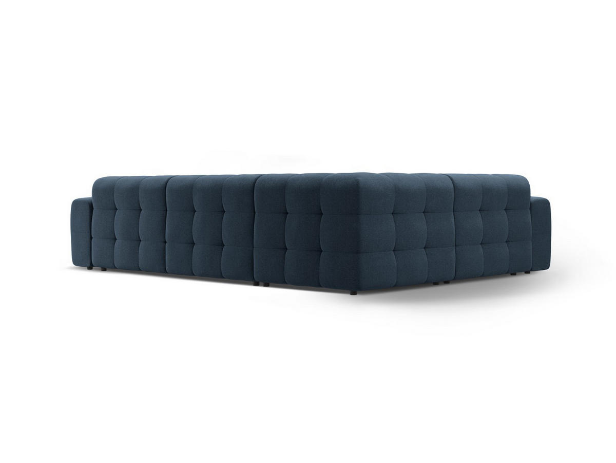 ECKSOFA links Kendal aus strukturiertem Stoff marineblau 6 Sitzplätze - Blau, Textil (231/332cm) - Micadoni