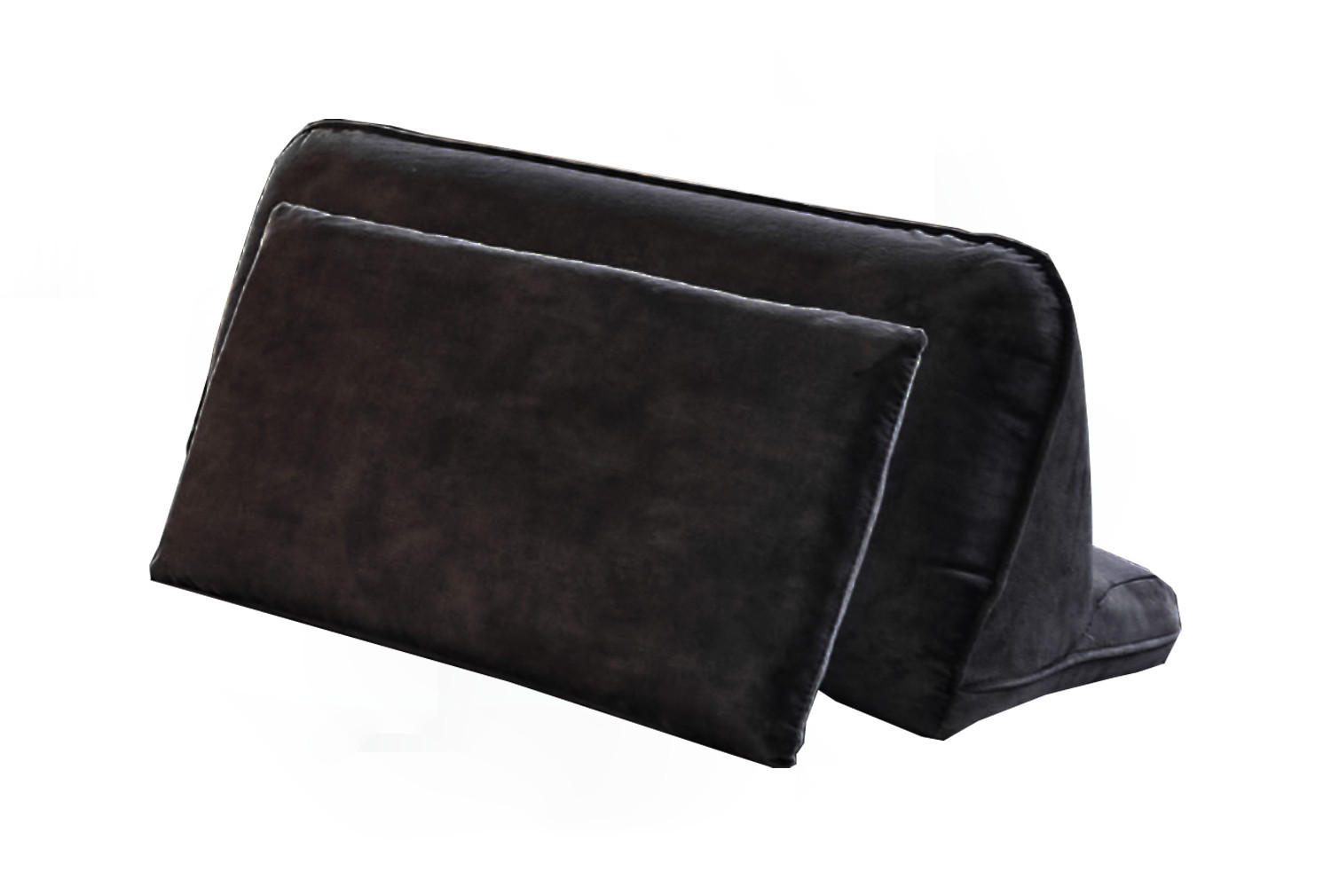 RÜCKENKISSEN WIOLO Anthrazit Velvet - Anthrazit, Textil (80/46cm) - KAWOLA