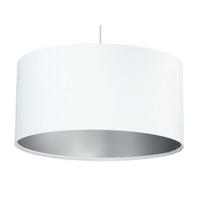 HÄNGELEUCHTE Silber 40/20 cm - Silberfarben/Weiß, Kunststoff (40/0.6/20cm) - ONZENO