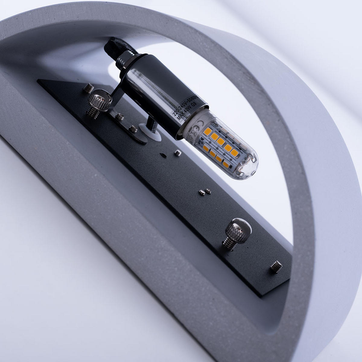 WANDLEUCHTE Betonoptik Grau - Grau, Stein (20/12/8.8cm) - Globo Lighting