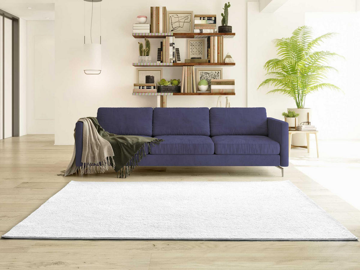 WEBTEPPICH waschbar Weiß Coraline 120/170 cm - Weiß, Textil (120/170cm) - Atticgo