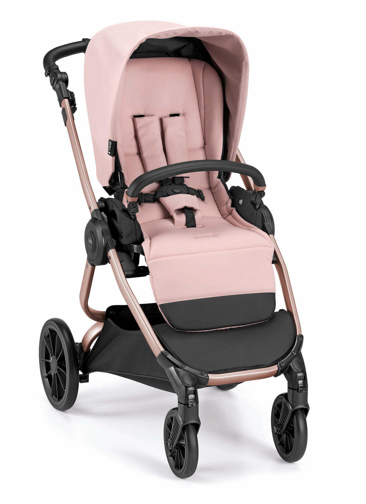 KOMBI-KINDERWAGEN Techno Babila 2in1, klappbar - Roségold/Rosa, Kunststoff (53/93/111cm) - Cam il Mondo del Bambino S.p.A.