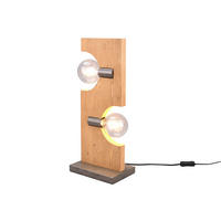 LED-TISCHLAMPE Höhe 52cm, dimmbar, Holz - Naturfarben, Naturmaterialien (15/22/53cm) - meineWunschleuchte