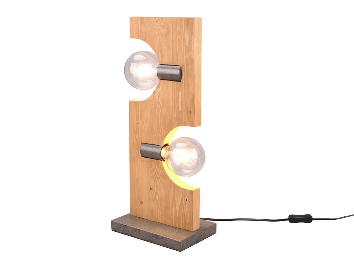 LED-TISCHLAMPE Höhe 52cm, dimmbar, Holz - Naturfarben, Naturmaterialien (15/22/53cm) - meineWunschleuchte