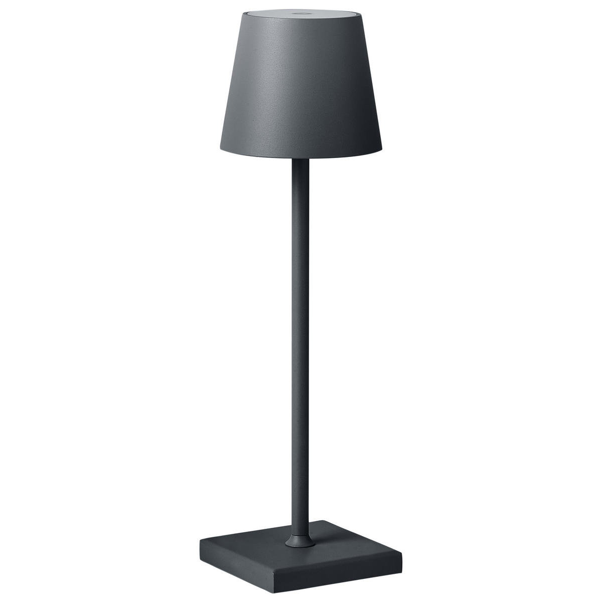 LED-TISCHLEUCHTE Grau Baceiro - Grau, Metall (10/10/38cm) - Beliani
