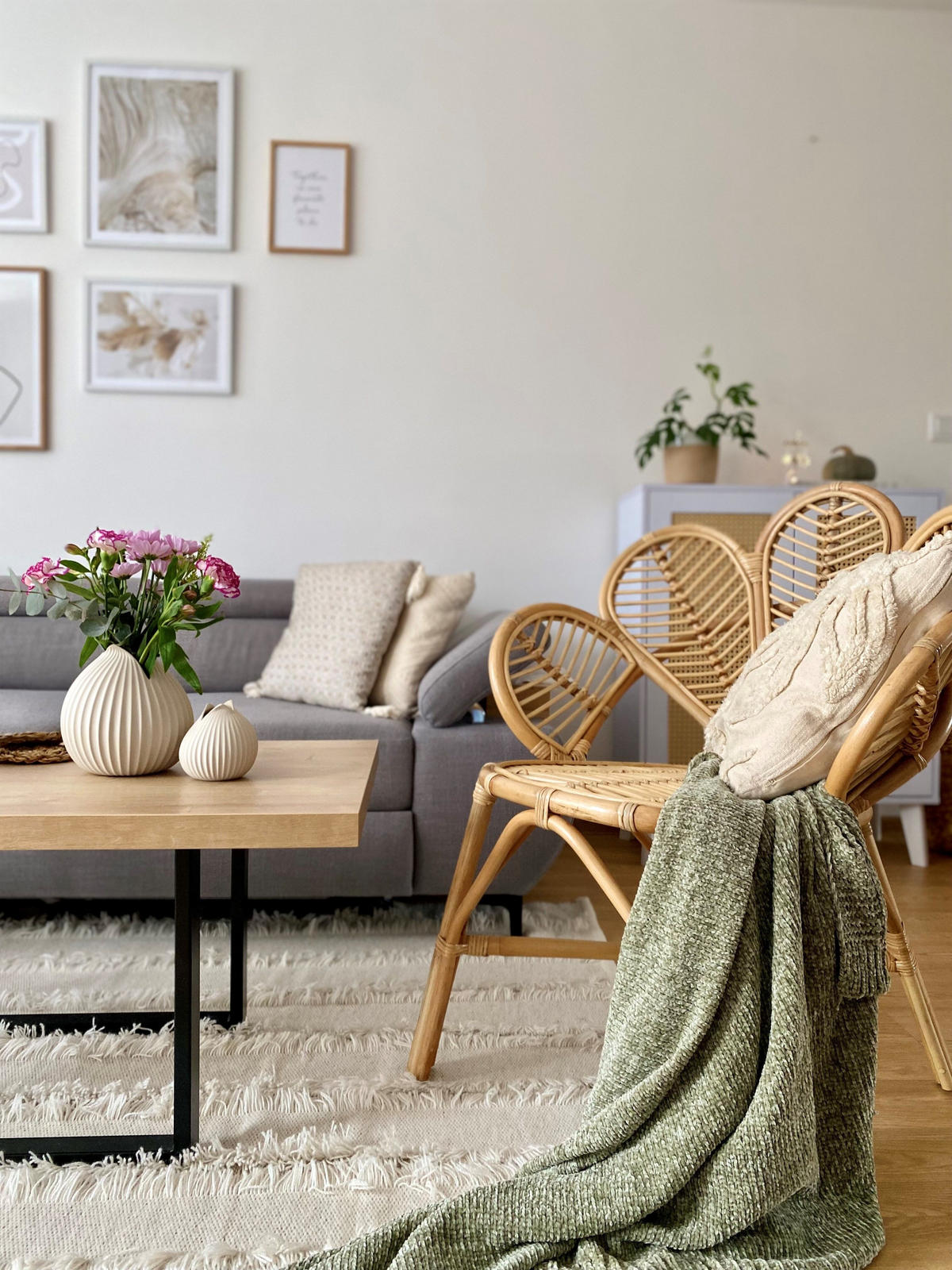 SCAUN DIN RATAN natural Pfauform Florentine II - culoare naturală, materiale naturale (74/88/61cm) - Beliani