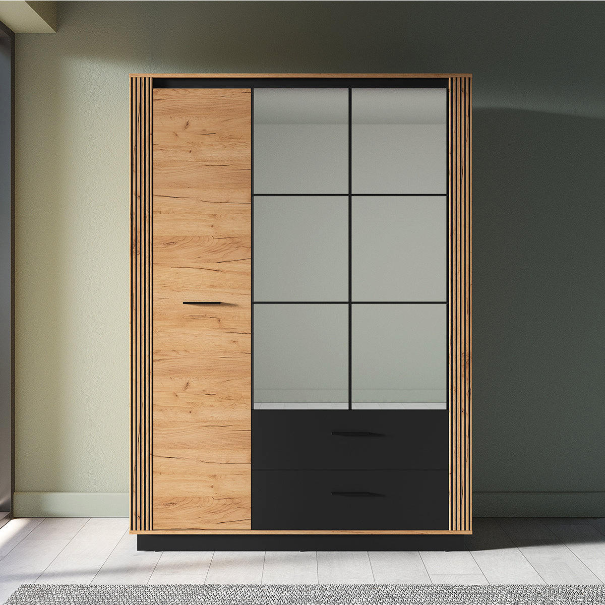 SKRIŇA 3 dvere Solal Drevo - hnedá, kompozitné drevo (150/210/58cm) - Petits-meubles